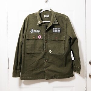 AGOLDE PREMIUM x REVOLVE Stella Utility Shirt Jacket Military In Paradise-Medium